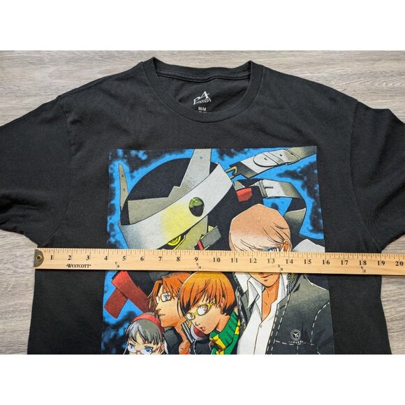 Persona 4 T Shirt Size Medium Group Action Graphic T-Shirt Rare Licensed Black - Picture 6 of 6